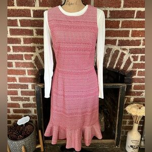 banana republic red/white knit jumper